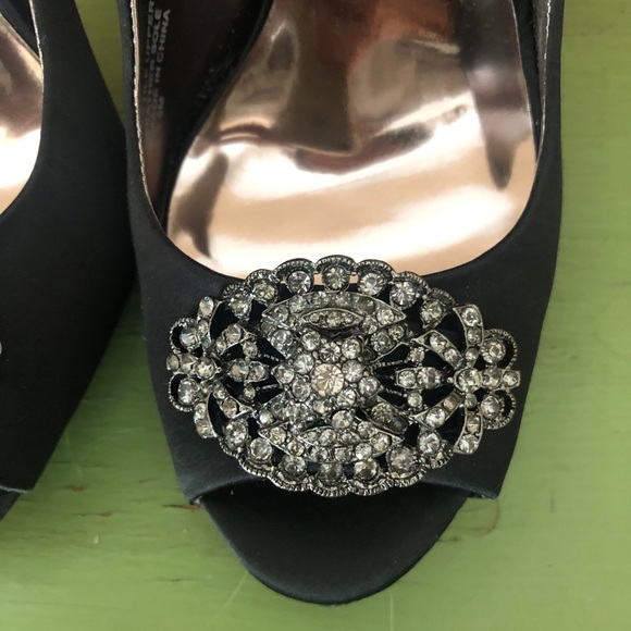 Satin Peep Toe Pumps - Picture 3 of 4